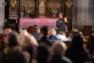 Za poklady Broumovska, výkonný ředitel festivalu Tomáš Mrština