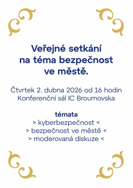 Veřejné setkání na téma bezpečnost ve městě