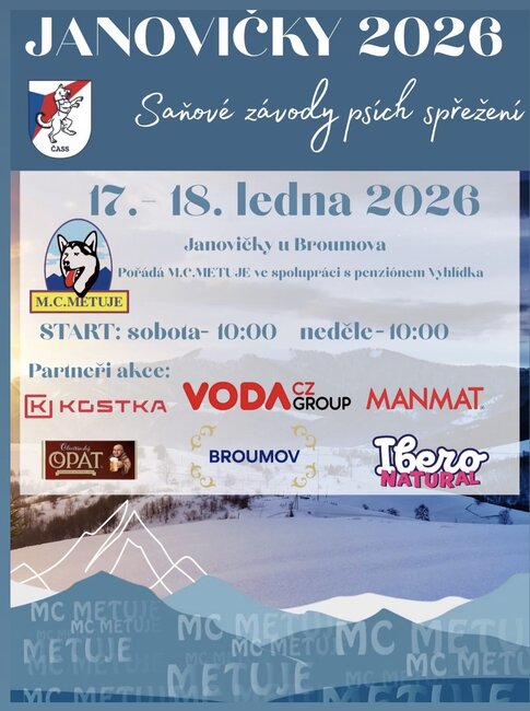 Saňové závody psích spřežení na Janovičkách